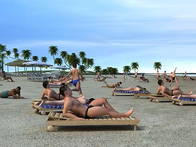 Beach Hut Swing Door With Natural Wooden Frame And Glass Insert 3d model