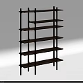 Minimalist Wooden Shelf Unit With Multiple Open Tiers And Natural Wood Finish For Interior Storage