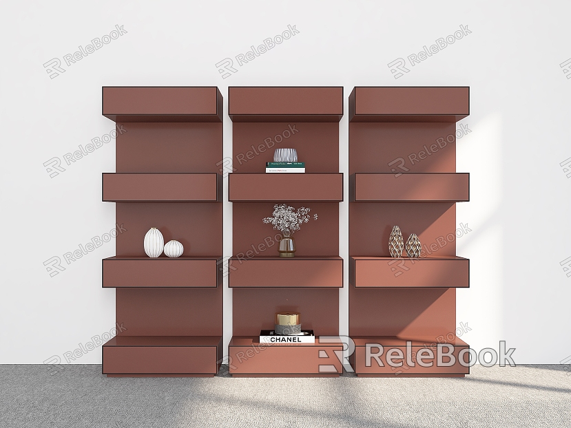 Bookcase Bookcase Ornaments Bookcase Decoration Storage Cabinet Rack Storage Cabinet Decoration Rack Bookcase Bookshelf model