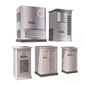 Industrial Electrical Distribution Equipment Metal Boxes With Safety Warning Signs And Various Sizes