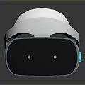 White VR Headset for Computer with Dual Cameras and Comfortable Headband Design 3d model
