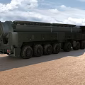 Heavy Duty Military Utility Vehicle Featuring Missile Launcher And Multi Wheel Structure On Outdoor Ground