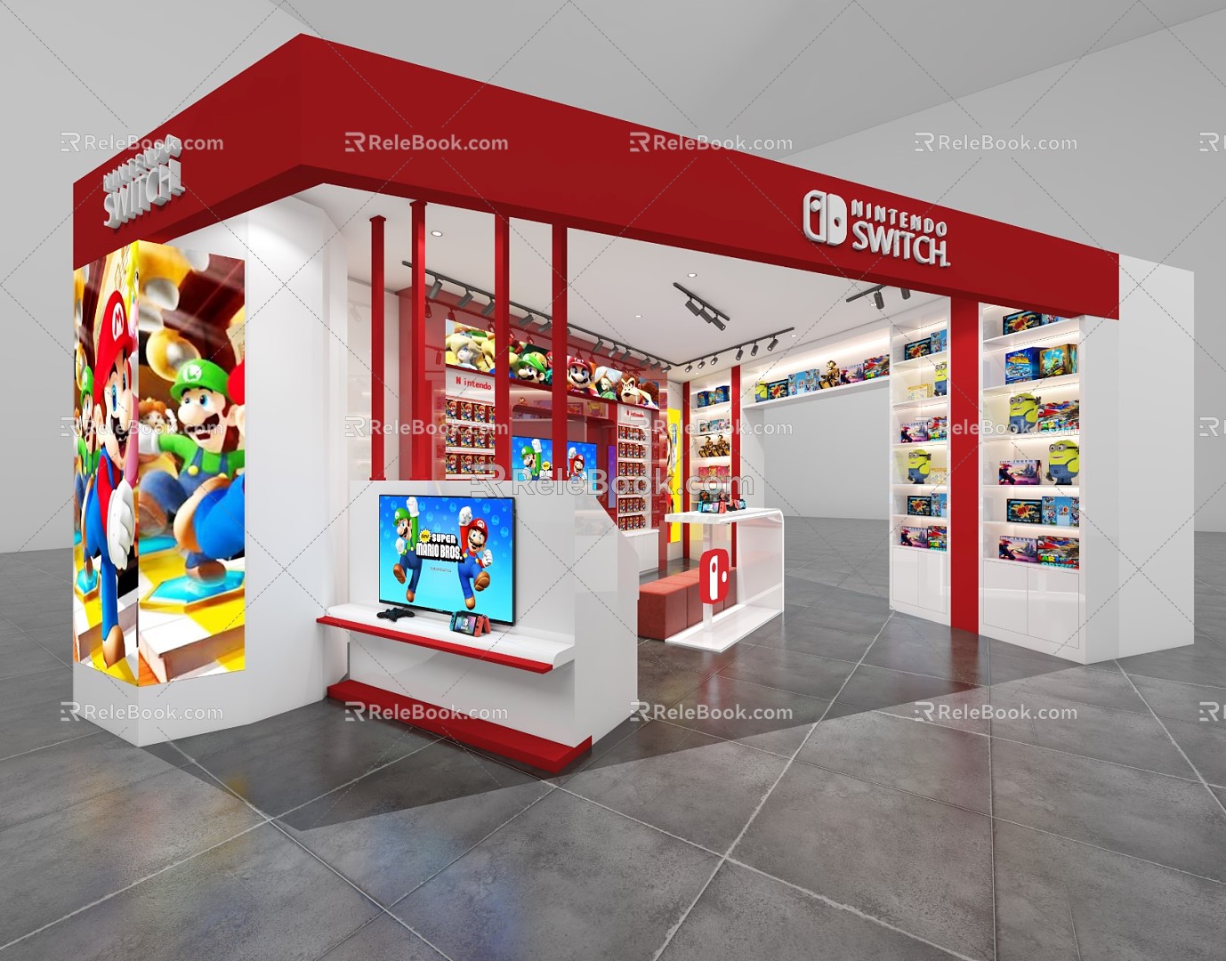 Modern Toy Store Nintendo Mario Game Entertainment Toy Store 3d model