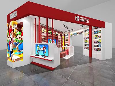 Modern Toy Store Nintendo Mario Game Entertainment Toy Store 3d model