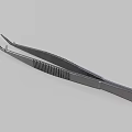 Metal Tweezers With Curved Tips And Non Slip Grip For Household Use