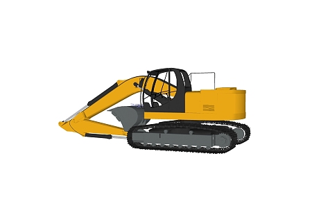 modern excavator 3d model