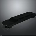 Sleek Black Stretch Limousine With Smooth Exterior And Multiple Side Windows 3d model
