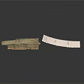 Household Living Supplies Including Foldable Green Canvas Bag And Beige Cloth Covered Cabinet
