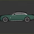 Elegant Green Luxury Coupe With Black Roof Red Interior And Stylish Wheel Design