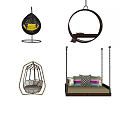 Stylish Hanging Chairs With Various Designs Comfortable Cushions And Metal Frames
