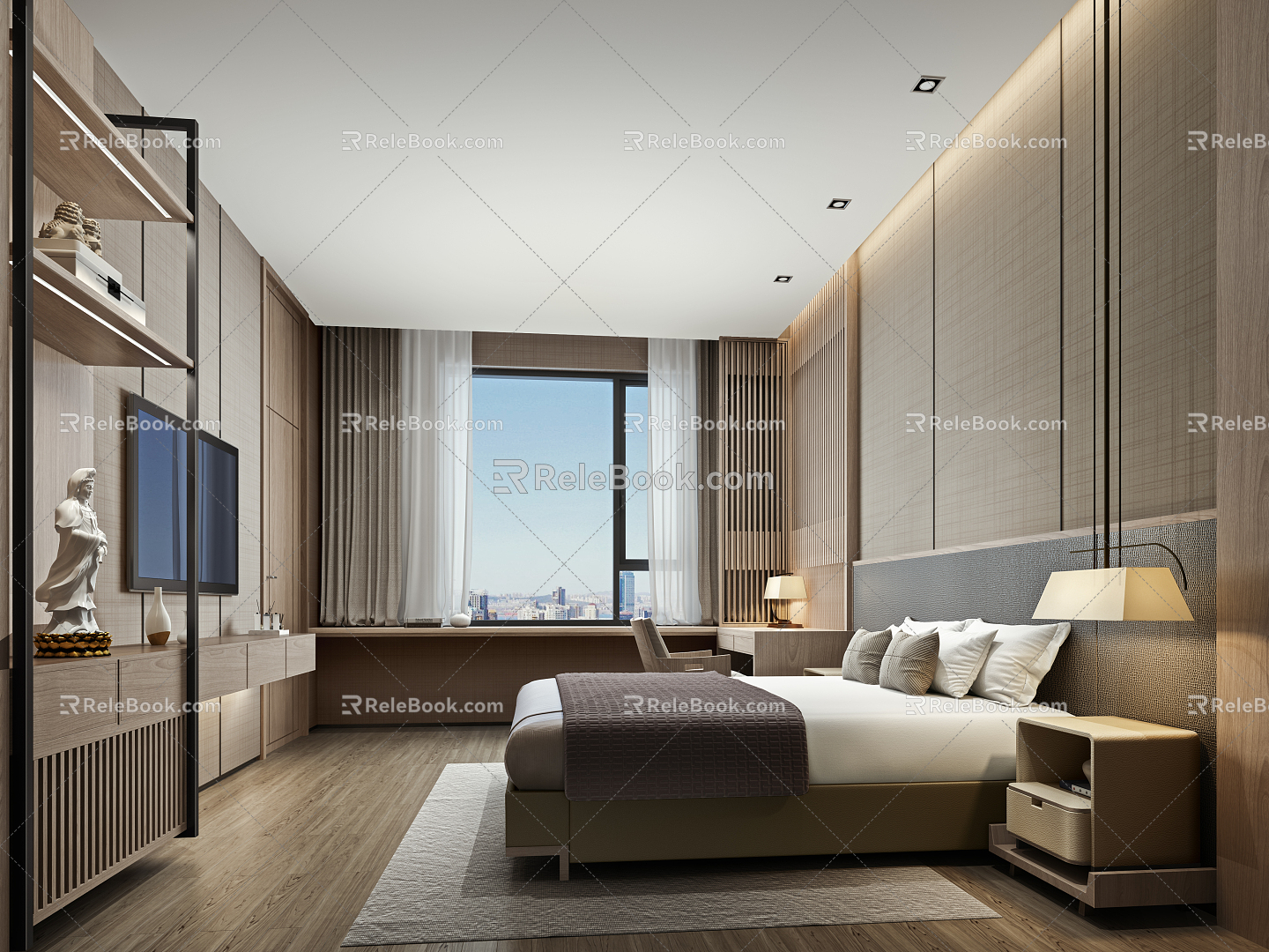 New Chinese Room Hotel 3d model