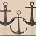 Industrial Equipment Metal Anchors With Three Different Designs And Metallic Structure
