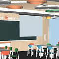 Classroom 3d model