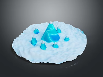 Wooden Cone Structures Placed On Stone Base In Decorative Art Design Setup 3d model