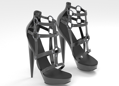 High Heels Women's Shoes Sandals Shoes 3d model