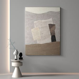 Modern abstract painting decoration 3d model