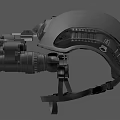 Tactical Military Helmet With Night Vision Binoculars Mounted Attachments And Secure Strap Design
