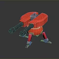 laser tower turret turntable sci-fi tower defense game tower defense sci-fi turret game turret game turret 3d model