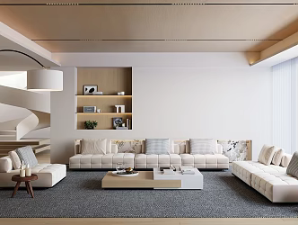 modern living room 3d model
