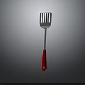 Stainless Steel Kitchen Spatula With Red Handle For Cooking Appliances