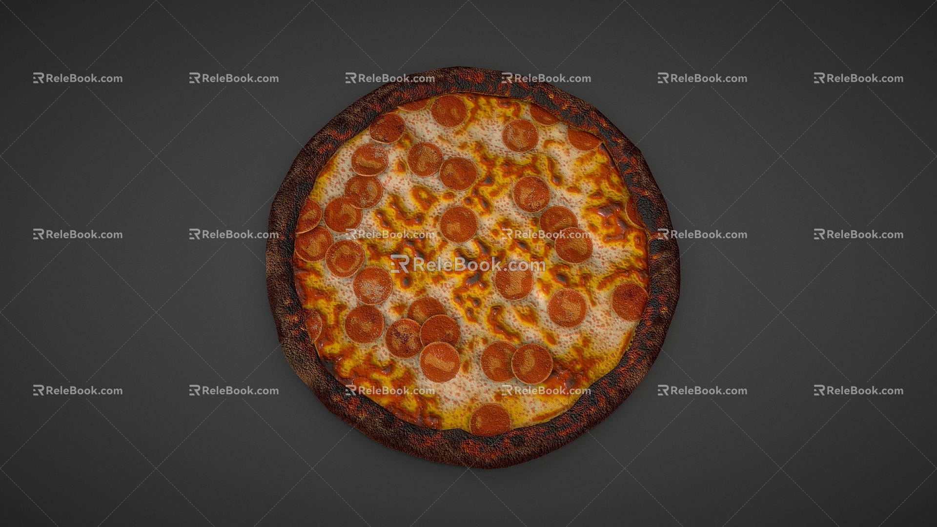 Pizza Sausage Pizza Grilled Nang 3d model