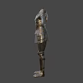 Medieval Ornate Body Armor With Intricate Carved Patterns And Metallic Finish