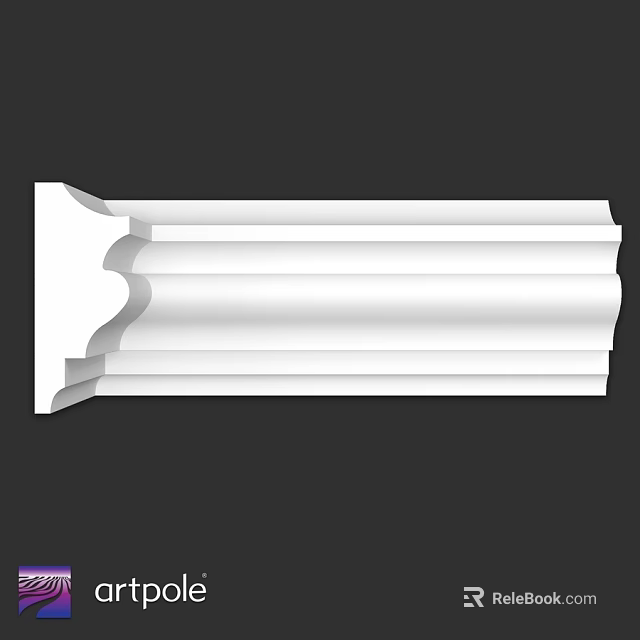 Elegant White Decorative Architectural Component With Layered Curved Design For Interior Decoration 3d model 