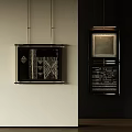 Black And White Framed Wall Art With Geometric Patterns And Textured Design