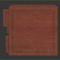 Red Wooden Drawer Chest With Four Drawers And Classic Design