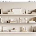 Modern Ornaments Combination Simple Bookshelf Ornaments Combination 3d model