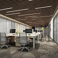 modern public office area office 3d model