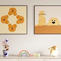 Children's Cartoon Decorative Painting Hanging Painting 3d model