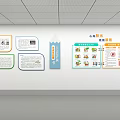 Exhibition Hall Culture Wall with Information Panels Charts and Illustrations