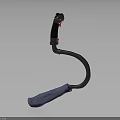 Industrial Equipment Tool With Curved Metal Pipe Black Handle And Red Button