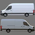Volkswagen White Commercial Cargo Van Front View with Spacious Cargo Area Design