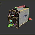 Standard Power Welding Machine with Control Panel Handle and Ports 3d model