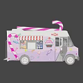 Purple Candy Truck With POP CANDY Branding Colorful Candy Graphics And Candy Cane Decorations
