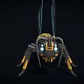 Mechanical Bee Featuring Yellow Black Body Mechanical Wings Legs And Eyes
