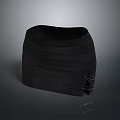 Fashionable Black Short Skirt with Side Metal Buckle Design and Modern Slim Fit