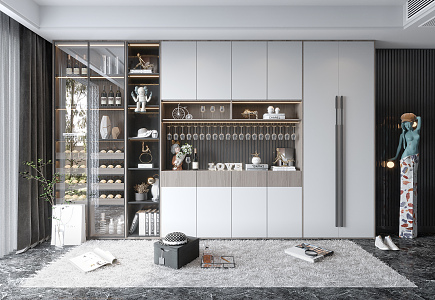 Modern Wine Cabinet 3d model