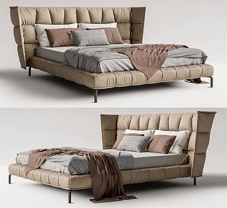 Modern Double Bed 3d model