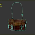 Stylish Red And Orange Gradient Leather Handbag With Shoulder Strap And Metal Buckle