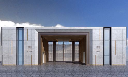 new chinese style gate 3d model