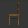 Solid Wooden Single Chair With Minimalist Design Natural Wood Finish And Simple Structure