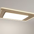 Modern Ceiling Light With Square And Round Shapes Wooden Frame Soft Illumination 3d model