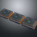 Set Of Three Modern Electronic Turntables With Transparent Covers And Control Panels