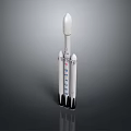 White Rocket With Multiple Boosters And Sleek Design For Space Exploration Missions
