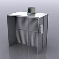 Laboratory Equipment Cabinet With Perforated Door And Top Mounted Device