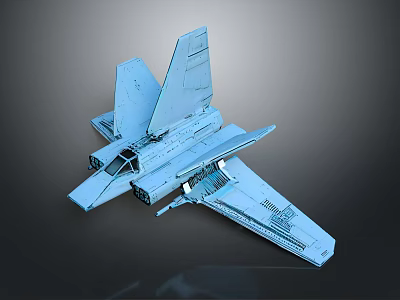 Aerospace Spaceship Model Showcasing Detailed Structural Features for Cosmic Exploration Concept 3d model