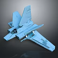 Aerospace Spaceship Model Showcasing Detailed Structural Features for Cosmic Exploration Concept